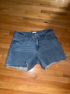 H&M Distressed Mid-Blue Denim Shorts